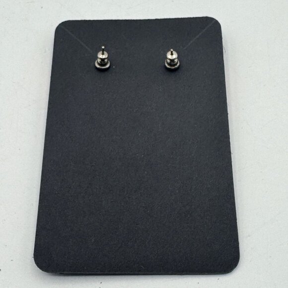 Vintage Red Round Post Back Earrings - Picture 2 of 3